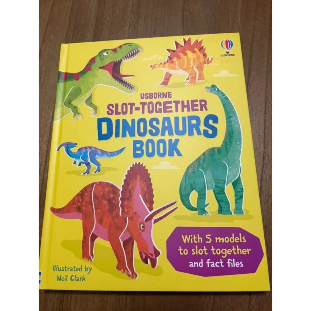 New Usborne slot together dinosaurs book